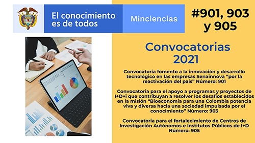 Convocatorias Minciencias 901, 903 y 905