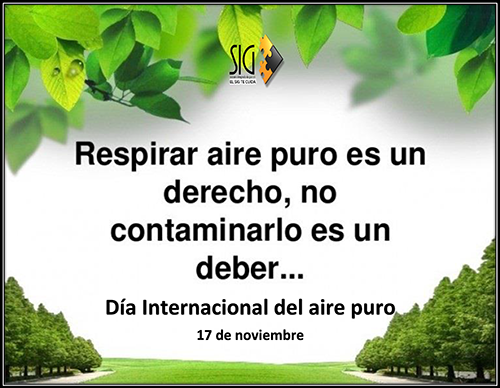 Día Internacional del aire puro